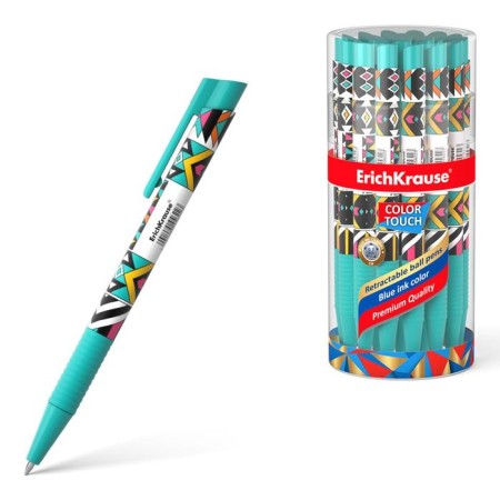 Handle Automatic Erichkrause Colortouch Ornament, Node 0.7 mm, Subtle Letter, Soft Touch case, design with design, blue ink blue