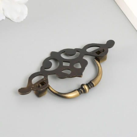 Handle for the casket Metal "patterned" for copper 3.8x9.5 cm-4
