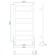 Water heated towel rail Larusso "Image" P7, 400x800 mm, 285 W, lower connection