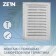 Ventilation grate Zein Lux RM1724C, 170 x 240 mm, with a grid, metal, galvanizing