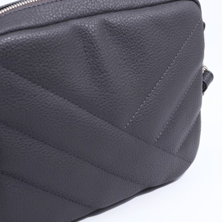 Richet Cross-Boda Bag on a zipper, external pocket, gray color-3