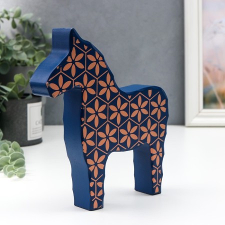 Souvenir MDF "Flowers on blue" 18x16.5 cm-1