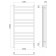 Terminus heated towel rail "Noto" P10, 500x1050 mm, chrome