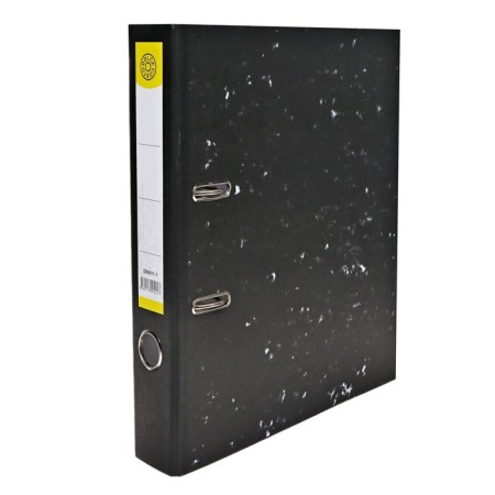 Folder - registrar 50 mm, A4, calligrata, economical marble, black, mix-1