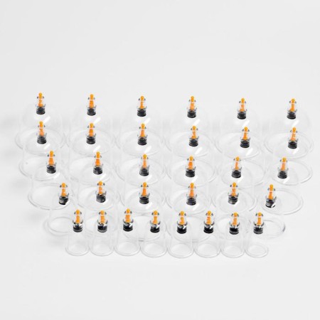Acupunctic cans for vacuum massage with a pump, a set of 32 pcs.-1