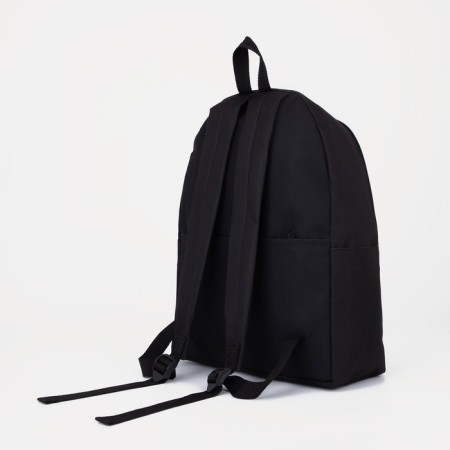 A backpack with a zipper, black color, "anime"-1