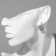 Earrings with the removable element "transformer" heart, color gold with silver