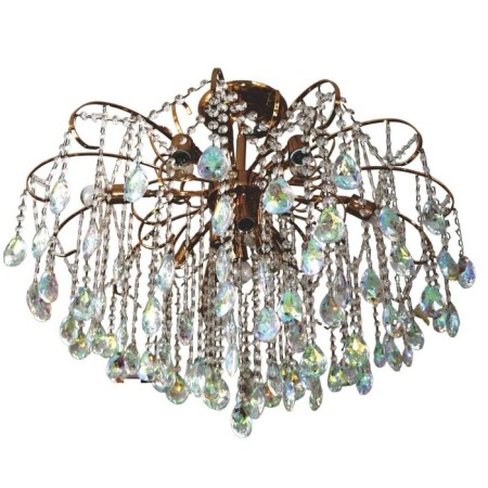 Crystal chandelier Bencrezo B21085/9FGD+RNB, 9x40W, E14, 37x80x80 cm, gold color