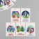 Cardboard tag "Fabulous moments!" set 10 pcs (5 types) 4x6 cm