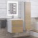 Tumbling under the Uperwood Barsa sink, 50 cm, suspended, white/oak sonom