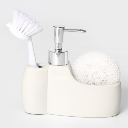 A dispenser for a detergent with a stand for the sponge and brushes "Shine", 200 ml-5