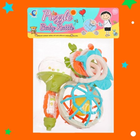 A set of rattles with teeth teeth, 7 items-7