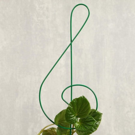 Trellis, 47 × 11 × 0.3 cm, metal, green, "violin key"-5