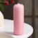 Candle - cylinder, 4 × 12 cm, 15 hours, light pink