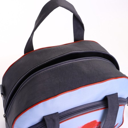 Small 37 L (S) suitcase with a SACVOYAGE bag, lightning department, extension, external pocket, gray color gray-11