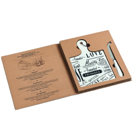 Serving set for cheese: knife, board-2