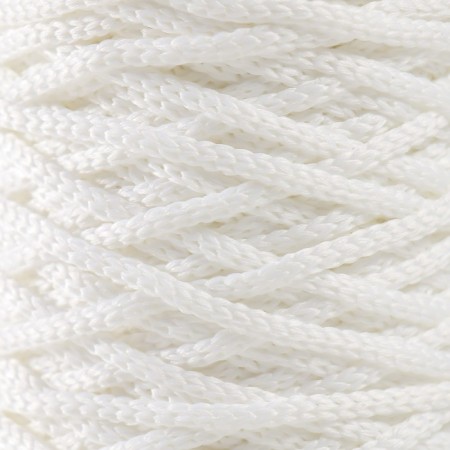 Knitting cord 100% polyester 3mm 100m/200 ± 20g (01-white)-2