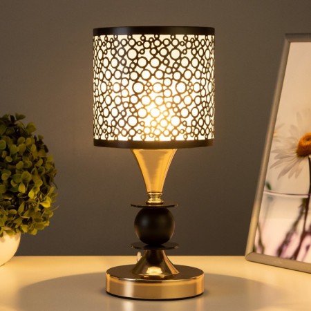 Milan table lamp E27 40W Black-Zoloto 14.8x14.8x31.5 cm-1
