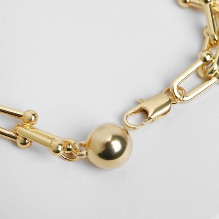 Bracelet Metal "Chain" sphere, color gold, l = 22 cm-1