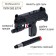 The Uzi automatic machine, with a laser, shoots rubber and gel bullets