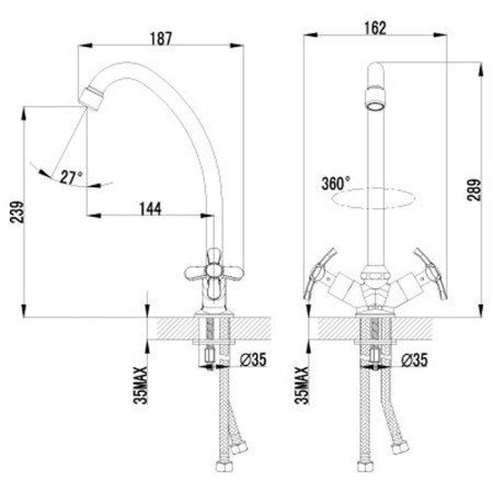 Lemark Partner LM6544C kitchen mixer-1