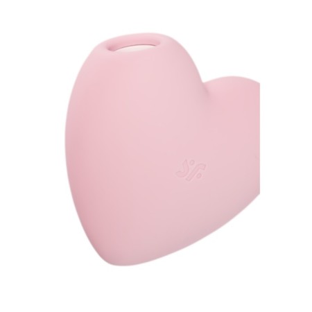 Vacuum-wave contactless stimulator of the Satiffyer Cutie Heart, silicone, pink color-6