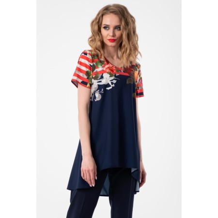 Female blouse, size 44, blue color-4