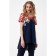 Female blouse, size 44, blue color
