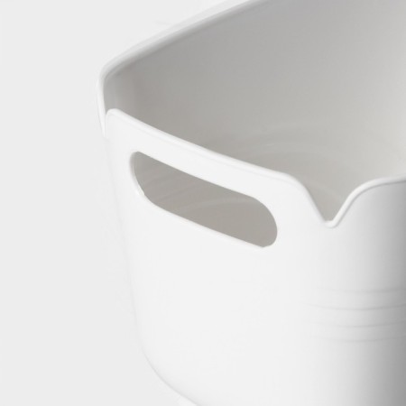 Storage container with handle LADOM "Laconism", 27 × 14.8 × 11.8 cm, white color-6