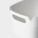 Storage container with handle LADOM "Laconism", 27 × 14.8 × 11.8 cm, white color