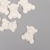 Decor for the creativity of Polystone "Bear with stroller" White set 6 pcs 2.5x3 cm
