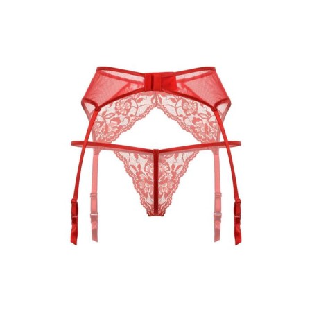Panties and belt for stockings Softline Collection, red color, size s/m-2