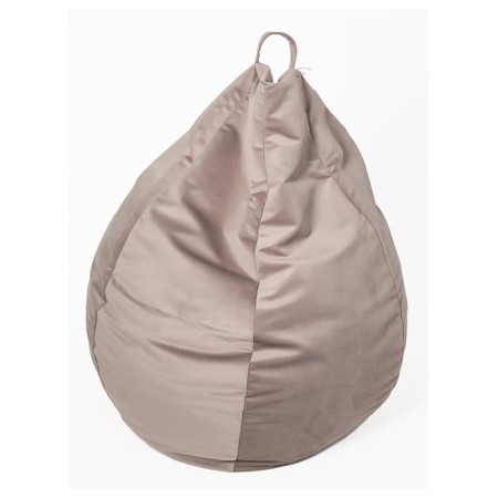 Mear-bag “Pear” is small, diameter 70 cm, height 90 cm, beige color, velor-2