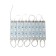 Salon LED backlight, 3 LED, 9x1.1 cm, 12 V, IP68, adhesive base, white light