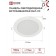 LED panel In Home RLP-VC, 12 W, 230 V, 6500 K, 960 lm, 145x30 mm, round, white