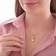 Set "Chosulka" 3 objects: pendant 40 cm, 2 rings, flower, white color in gold