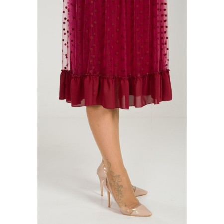 Women's dress, size 56, burgundy color-6