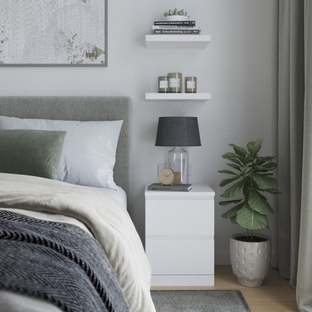 The chest of drawers "Warma 2", 403 × 400 × 548 mm, with two drawers, white color