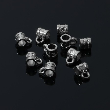 Kulon holder 1 × 0.6 × 0.7 cm, (set 10 pcs.), Silver color
