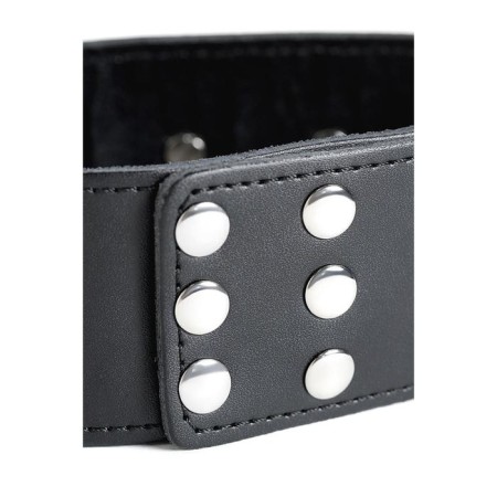 Toyfa Theater collar, leather, with spikes, 44 cm-3