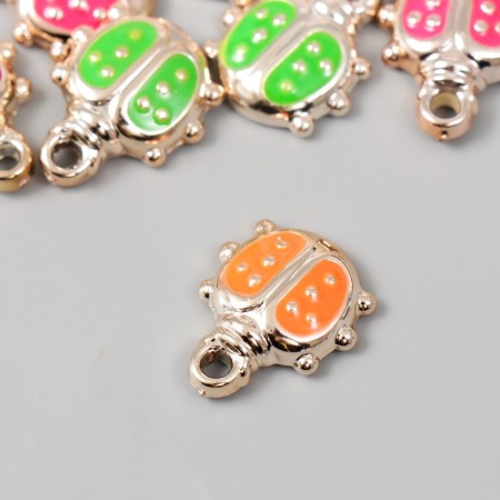 Decor for creativity plastic for metal "God's cow is bright" mix set 10 pcs 2.1x1.7 cm-1