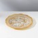 Set of table "Plant pattern", 7 objects: D = 30 cm - 1 pc, d = 18 cm - 6 pcs, beige color with golden