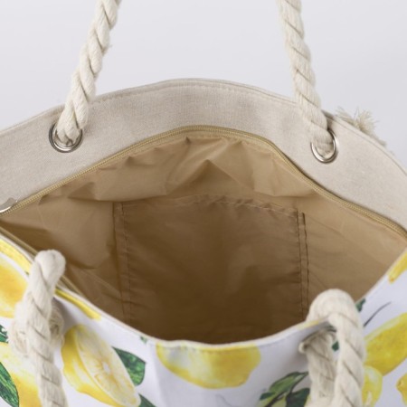Bag Women's beach on lightning, white/yellow color-5
