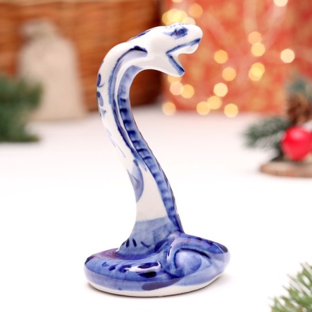 Souvenir "Snake", No. 18, Gzhel, 7 cm-3