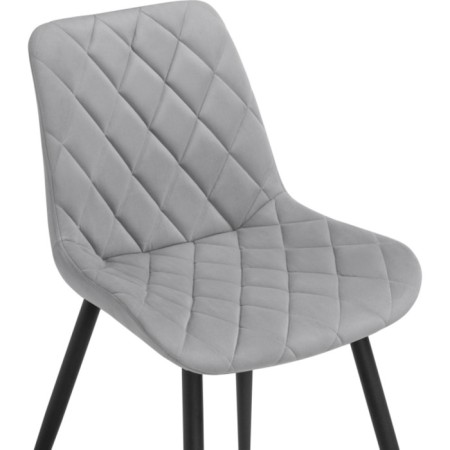 Stol on a metal frame Baoine used metal/velor, black/gray 50x55x83 cm-4
