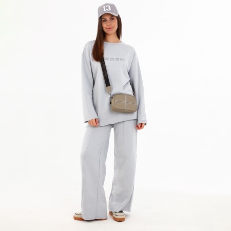 Female bag, cross-body, on lightning, khaki color-1