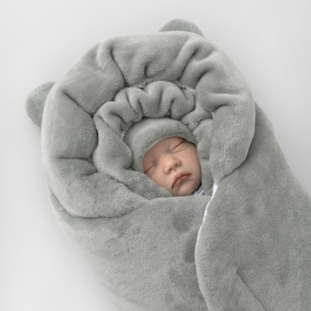 Set for discharge Winter Kinderlitto "Fluffy Bear", 5 items, height 56-62 cm, color gray color-5