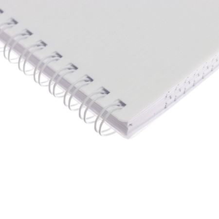 Notepad A6, 80 sheets of a cage, on the crest of Velvet white, plastic cover, micropercitual for separation-1