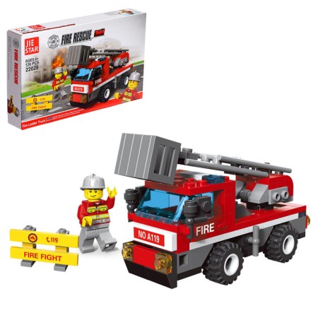 Designer "Fire machine with a staircase", 126 parts