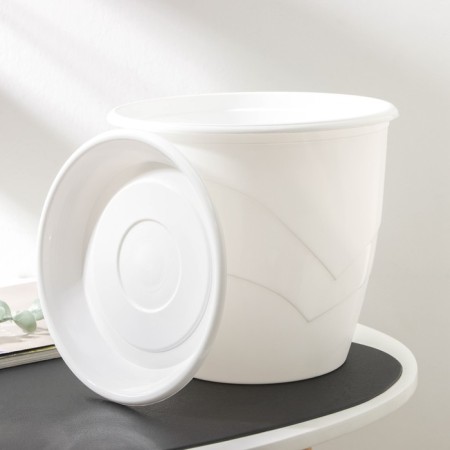 Pot for flowers with the Podon Venice, 5.5 l, d = 23 cm, white color-3
